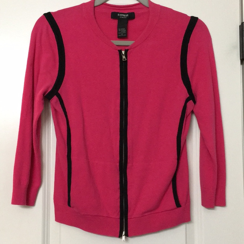 Express zip-front cardigan